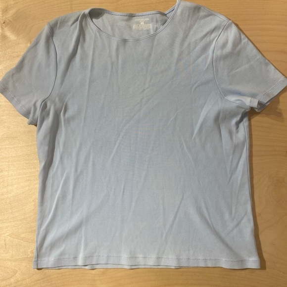 Jones New York Tops - Jones New York Light Blue Scoop Neck Tee Large (QM)